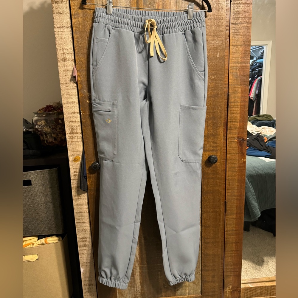 Luuna Scrub Joggers - Ocean Grey - Small Regular